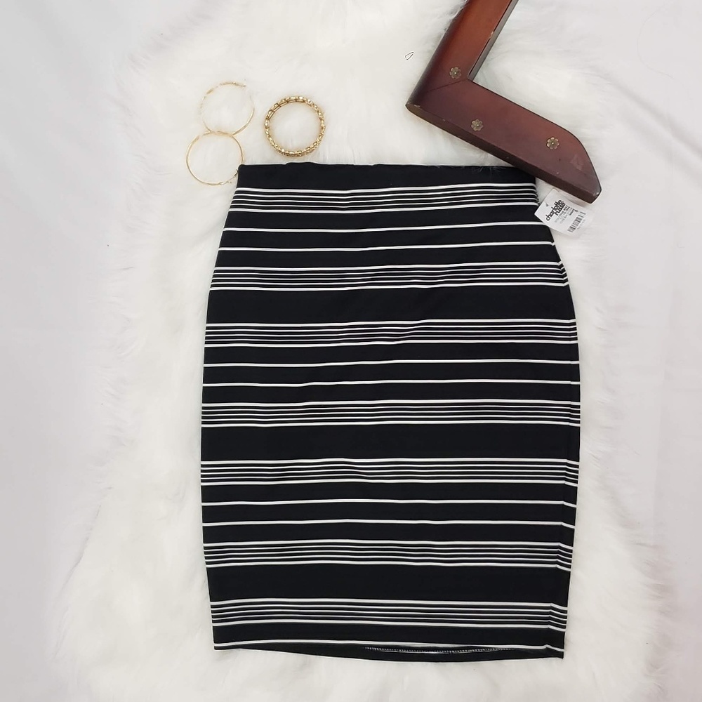 Final Sale! Charlotte Russe Striped Pencil Skirt-S